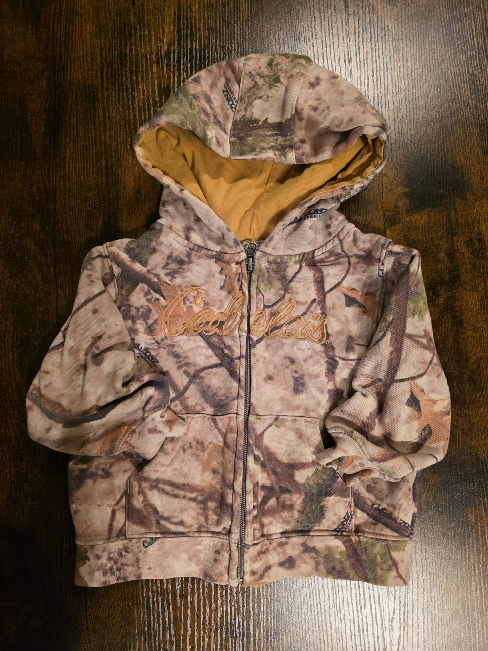 Cabela's Kids' Toddler Camo Zip Hoodie - Tan/Green